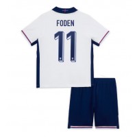 Echipament fotbal Anglia Phil Foden #11 Tricou Acasa European 2024 pentru copii maneca scurta (+ Pantaloni scurti)